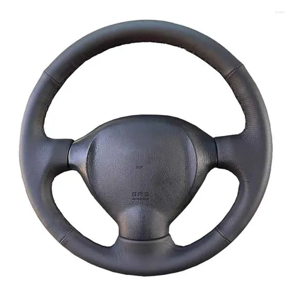 Capas de volante Capa de carro para Old Santa Fe 2001-2006 Personalizar DIY Envoltório Microfibra Couro Costura de Mão