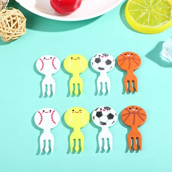 Forks 8pcs for Kids snack torta dessert decorazioni bento box party essenziale di stile sportivo carino picks mini scoaggeri da cartone animato