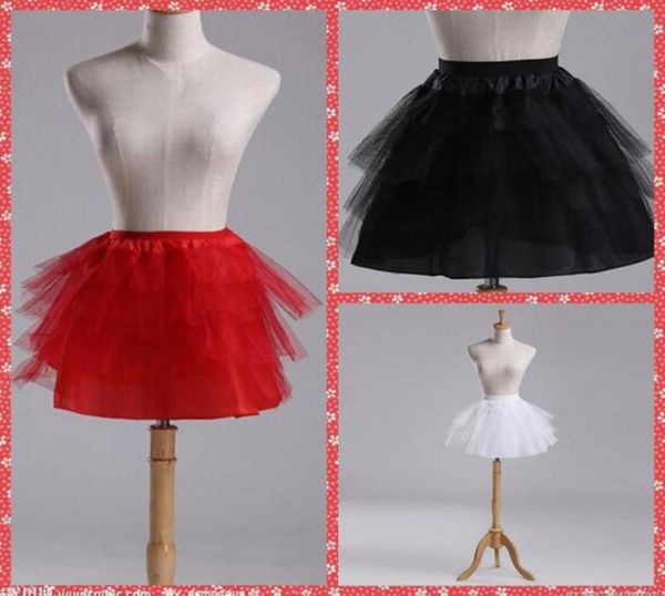 Ganze kurze Petticoats für Brautkleider, knielang, rot, weiß, schwarz, Unterrock, Tutu-Kleider ohne Reifen, Krinoline-Ballkleid Pe627786668847