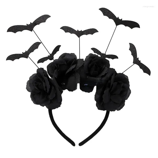 Acessórios para o cabelo halloween bat bandana crianças vestir-se headwear hairband bruxa traje suprimentos adereços feliz dia das bruxas festa