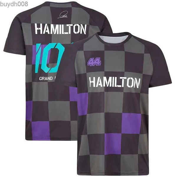 7glg Camisetas masculinas Nova F1 Fórmula 1 Lewis Hamilton Team Racing Car 3D Impressão Homens Mulheres Esportes Casual O-pescoço Camiseta Crianças Camisetas Tops Jersey