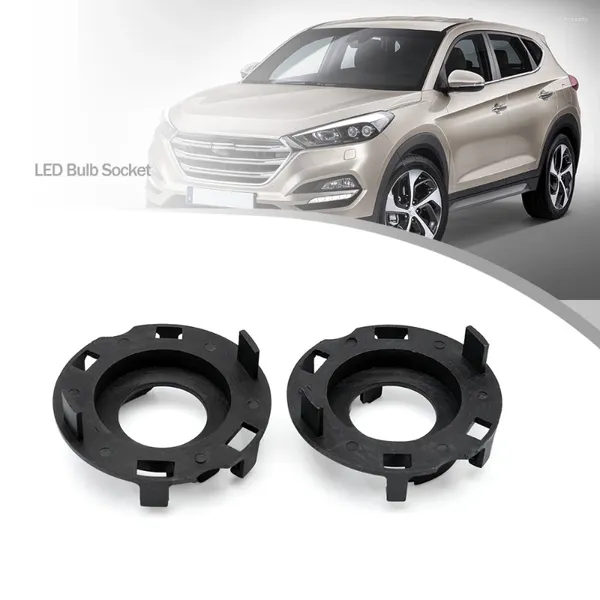 Beleuchtungssystem 2 Stück für Hyundai Tucson Ioniq I30 Kia Cerato Forte H7 LED-Scheinwerferfassung, Lampenkappe, Halterungsring, Scheinwerfer-Basis-Adapterhalter