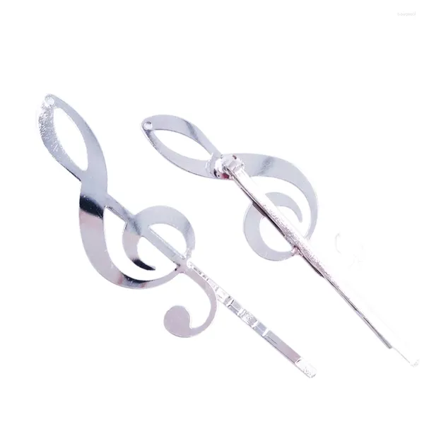 Fermagli per capelli Spilli placcati in argento da 120 pezzi con forcine per note musicali 19x53mm Accessori per gioielli Accessori all'ingrosso HPF56