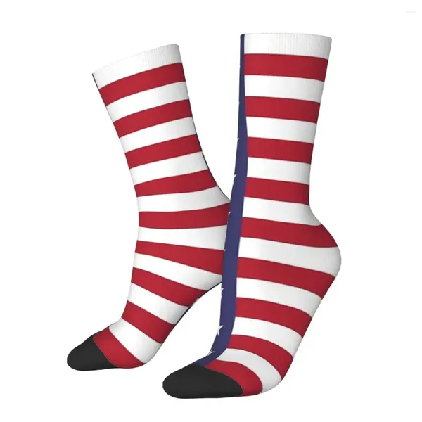 Herrensocken für alle Jahreszeiten, Crew-Strümpfe, US-Flagge, Harajuku, Mode, Hip Hop, lange Accessoires für Männer und Frauen, Geburtstagsgeschenk