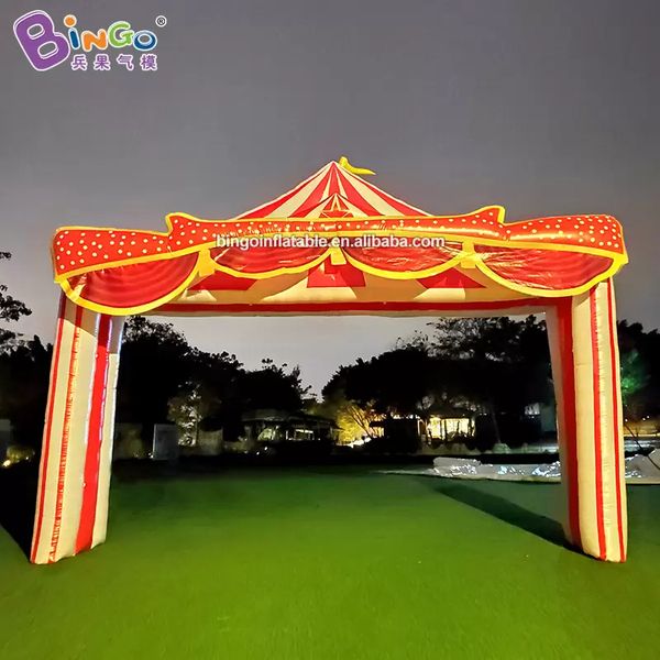 Atacado gratuito expresso 4.8x3.8mh arcos de circo infláveis decorativos cabine de evento de inflação para evento festa entrada decoração brinquedos esporte