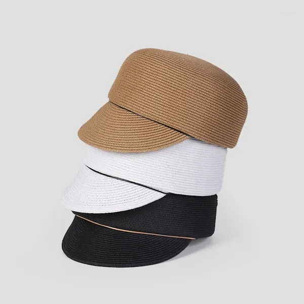 Cappellini con sfera 202404-2509264 Ins Primavera Estate Giappone Carta naturale Erba Strada Tesa corta Cappello da baseball Uomo Donna Tempo libero Visiere Cap