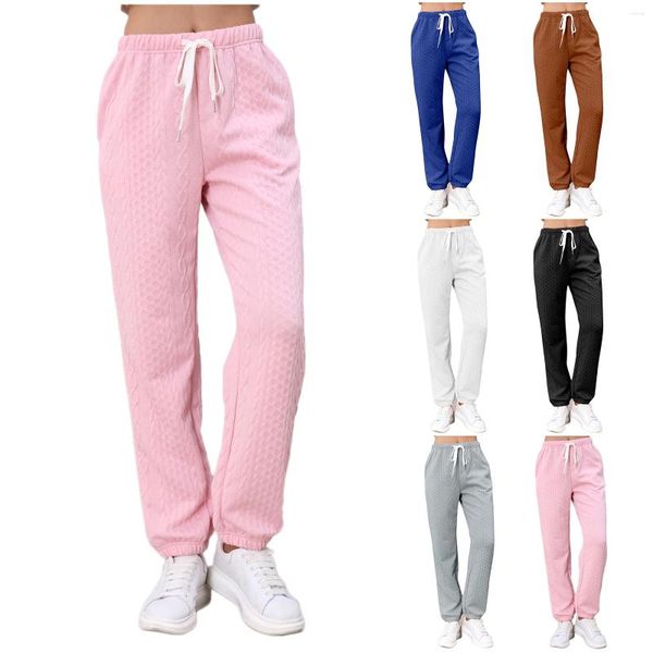 Pantaloni da donna Casual da donna con pantaloni jacquard di cotone e abito pigro per tailleur pantalone da donna