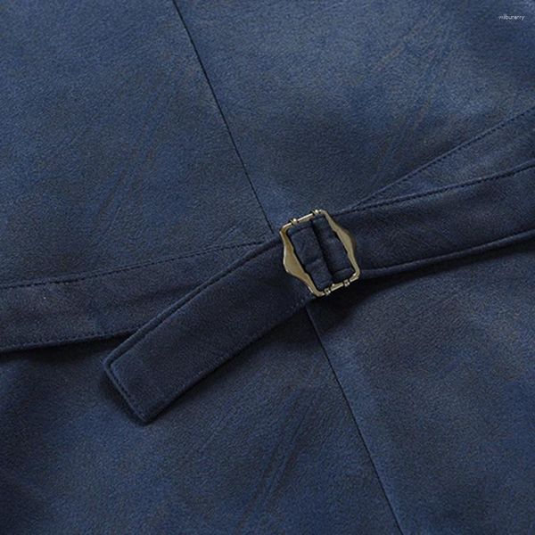Coletes masculinos homem roupas colete diário casual terno M-3XL mens botão colete inteligente camurça para confortável