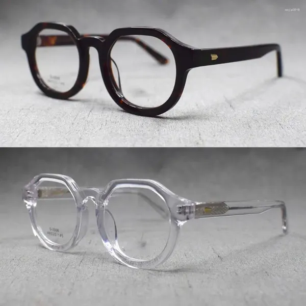 Óculos de sol quadros vintage acetato aro completo oval óculos homens mulheres rx capaz óculos de alta qualidade óptica miopia jda3210