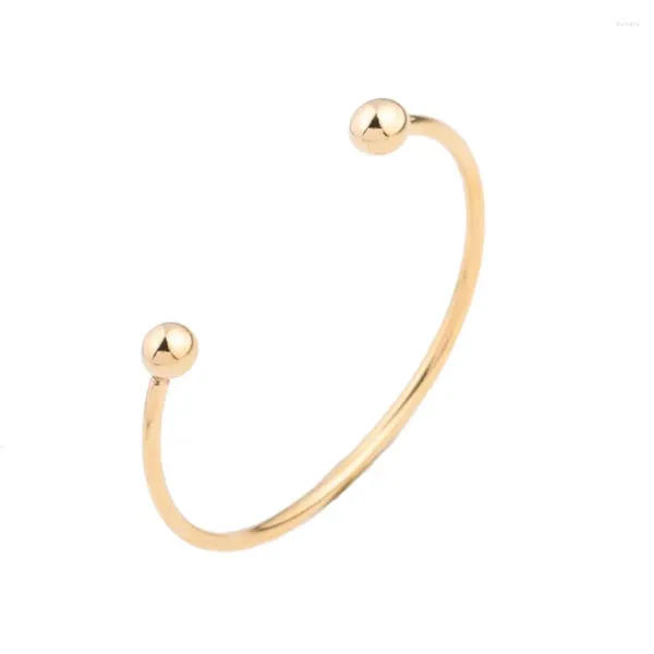 Charm-Armbänder, modisch, für Damen und Herren, Splitterfarbe, Gold, Edelstahldraht, offenes Armband, Geschenk, Schmuck