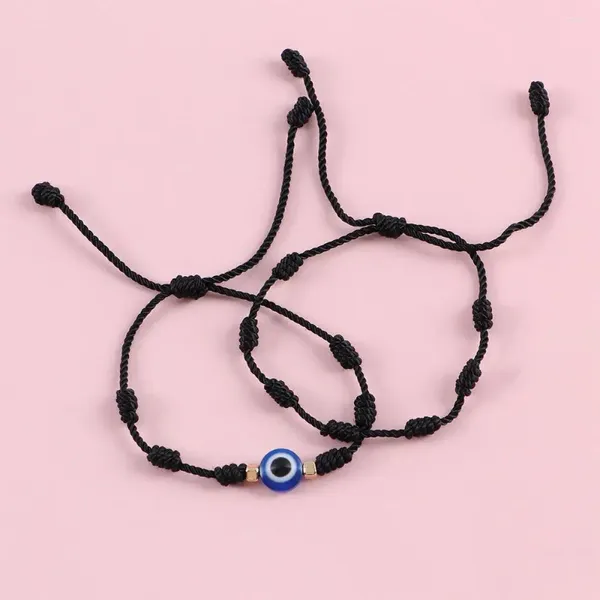 Charme Pulseiras Minoria Handmade Demon Eye Tecido Meninos Meninas Estilo Coreano Pulseira Jóias Acessórios 7 Nós Corda Corda Casal Mão