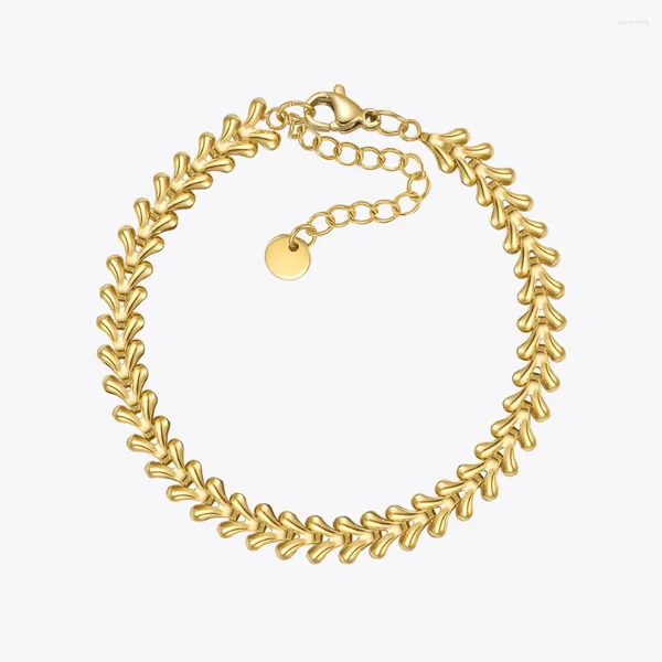 Braccialetti a maglie ENFASHION Simpatico braccialetto a freccia Femme Colore oro Cuore per le donne Pulseras in acciaio inossidabile Gioielli di moda Party B212241