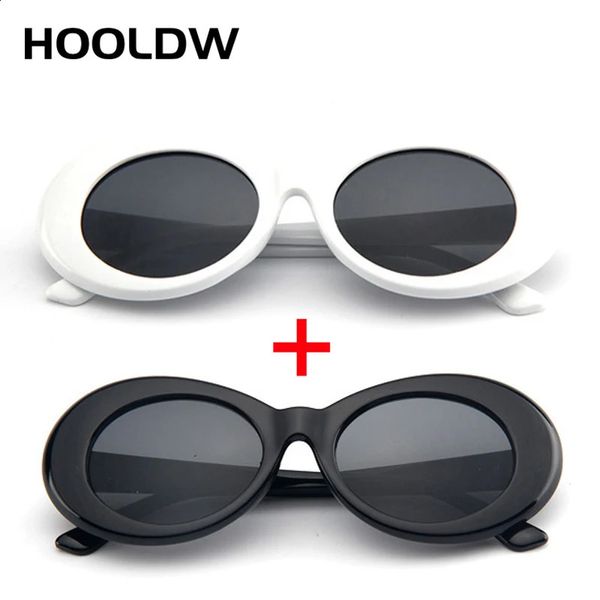 2pcslot Clout Goggle Kurt Cobain Óculos de Sol Homens Mulheres Vintage Oval Rodada Óculos de Sol Moda Senhoras UV400 Óculos Gafas De Sol 240125