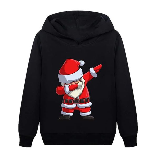 Felpe con cappuccio natalizi Babbo Natale stampato Uomo Donna Felpa con cappuccio Y2k oversize Felpe streetwear Felpe Harajuku Pullover Abbigliamento unisex 240126