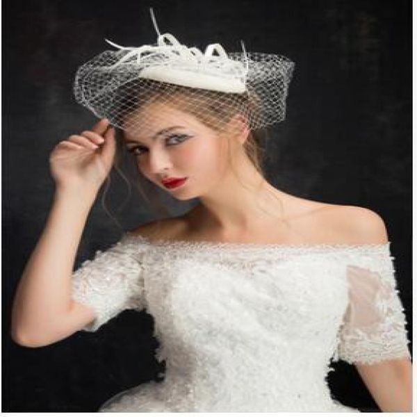 NUOVO Festa di nozze sposa velo copricapo la sposa cappello copricapo bocciolo di fiore garza di seta festa spettacolo teatrale Cerimonia per adulti Capelli 4851838