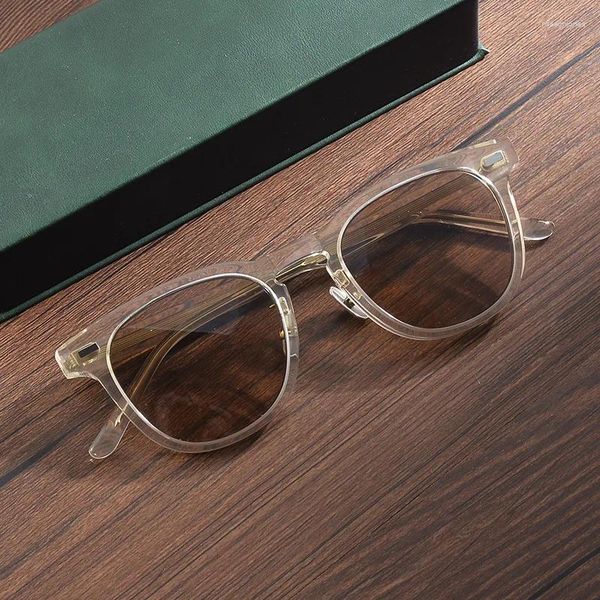 Occhiali da sole Star Style MDNS Maillard Retro per uomo donna UV400 acetato giapponese alla moda con montatura per occhiali da vista