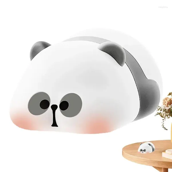 Luzes da noite Silicone Tap Light Kid Panda Cartoon Pat Lâmpada Dormindo Touch Control Cabeceira para Quarto College Dorm Room