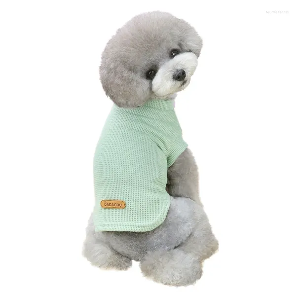 Köpek Giyim 2024 Yaz Bahar Nefes Alabilir Havalı Teddy Yelek Pet T-Shirt Baskı Köpek Kıyafetleri Kaniş Chihuahua S-XXL