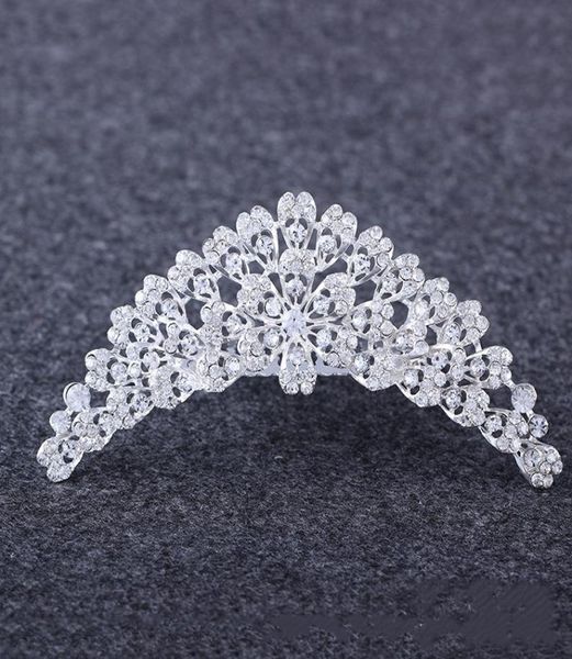 Luxo europeu e americano vento é puro manual noiva diamante argola de cabelo coroa jóias decoração de cristal8342414