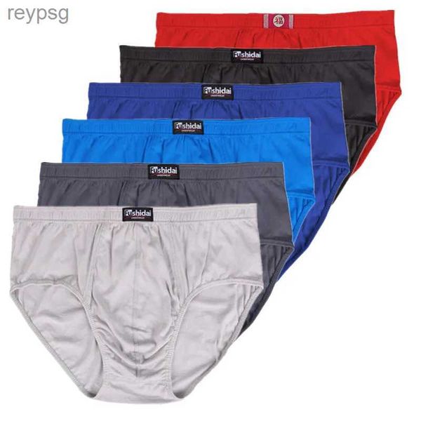 Mutande 6 pezzi Slip di grandi dimensioni Biancheria intima di grandi dimensioni per uomo Cotone traspirante Ragazzi Mutandine Undies Pantaloncini maschili Mutandine 6XL 7XL 8XL YQ240214