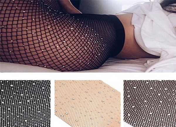 Ragazze Estate Collant a rete con diamanti Moda Collant a rete lucida Strass Maglia di nylon Calze Collant Sox 7 colori B5217831380