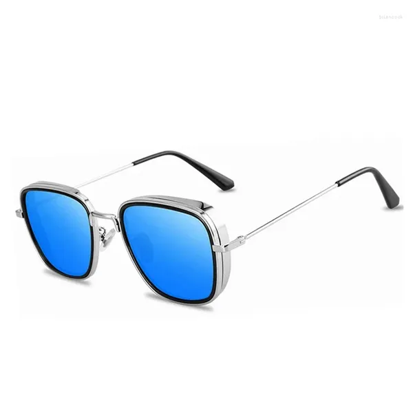 Óculos de sol marca design moda metal para homens retro hip-hop punk óculos de sol feminino acessórios de festa lentes