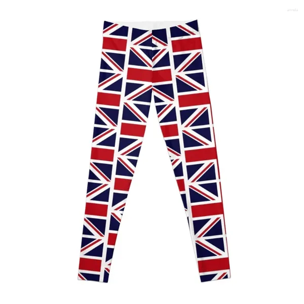 Calças ativas Union Jack Leggings Gym Top Mulheres Sport Leggings? Roupas femininas de fitness Yoga