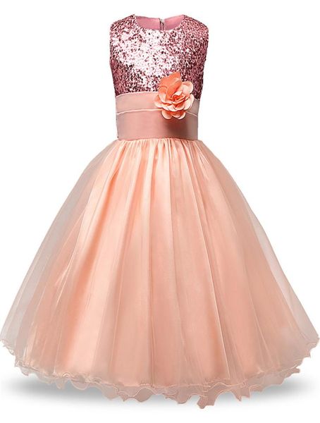 Abito da laurea per Junior Senior Adolescenti Ballo da sera Costume con paillettes Abito lungo floreale Abito da sposa Ragazze Abiti da cerimonia 28T3548796