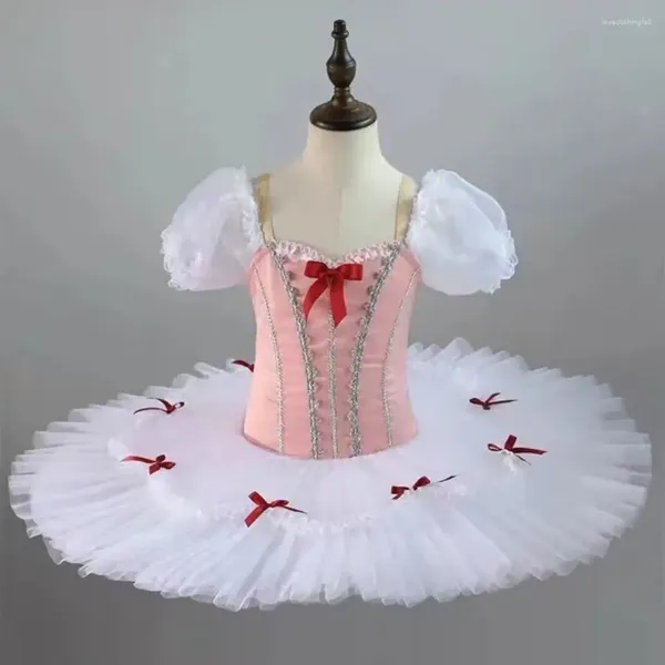 Abiti da ballo con fiocco rosa per abiti da ballo per donne Danza del ventre 2024 Costumi originali divertenti Abiti da ballo per pratica di sala da ballo