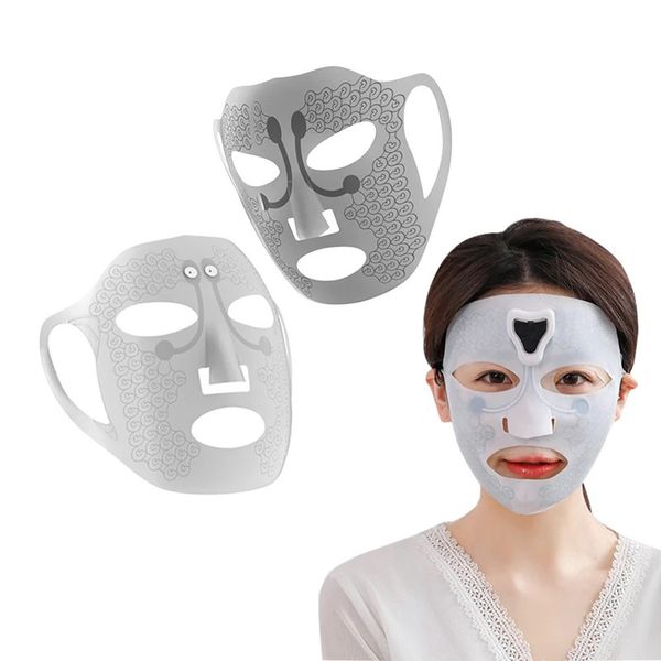 Silikonmaske Elektrisches EMS V-Gesichtsmassagegerät Graphentherapie Anti-Falten-Magnetmassage Facelifting SPA Hautpflegemaske 240127