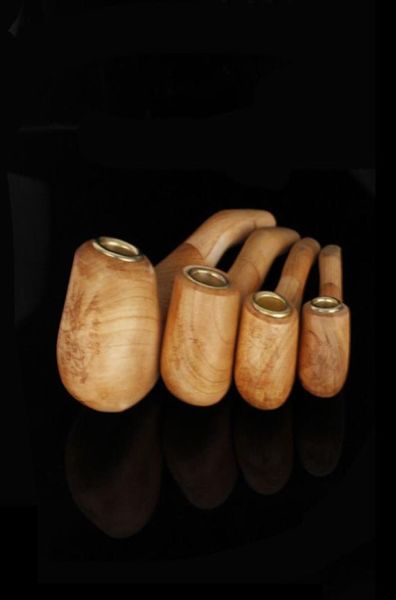 Rauchpfeifen Rauchzubehör Handpolierte Holzpfeife aus massivem Holz Selbstgemachte, tragbare, gebogene Holzpfeife im Retro-Stil J602619481