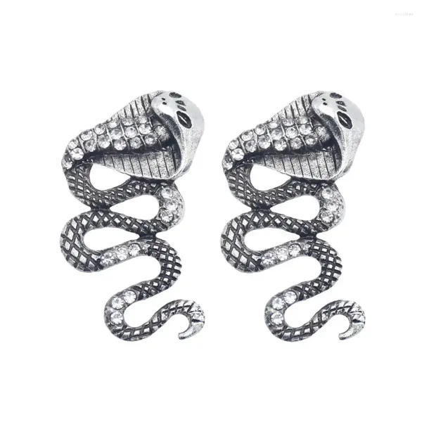 Ohrstecker, klassischer Vintage-Schlangenohrring für Frauen, Tropfen, silberfarben, Punk-Form, Quaste, feiner Schmuck