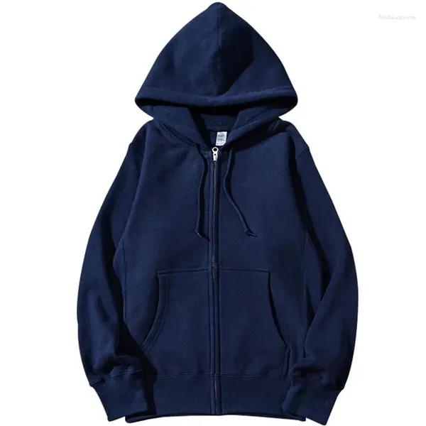 Kadın Hoodies Lksk Zip Kapşonlu Kadın Sweatshirt Sweatshirt Pamuk Sıradan Sokak Giyim Gevşek Bahar Sonbahar Düz Renk Kapşonlu Ceket