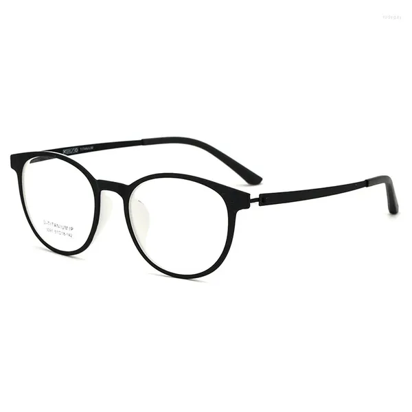 Óculos de sol quadros tr90 titânio glasse quadro mulheres homens super elástico adolescente redondo óptica óculos anti-azul luz miopia prescrição