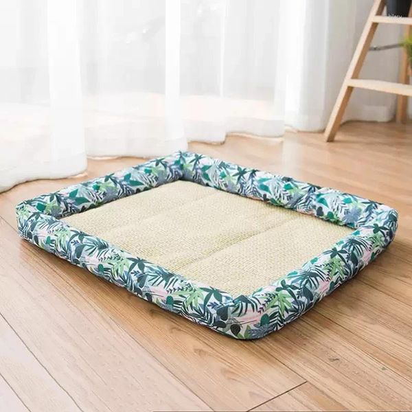 Canis para animais de estimação, sofá super macio, camas para cães, fundo impermeável, cama fresca de verão para animais de estimação de tamanho grande, filhote de cachorro e gato