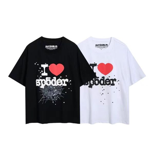 Shirt Spider Shirt Sp5der Designer T-Shirt 2024 Sommer für Männer und Frauen Größe S M L XL Graphic Tee 555 Spider Tshirt Pink Schwarz Weiß Young Thug 55555 208