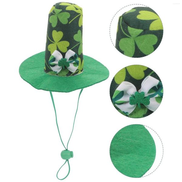 Vestuário para cães St Patricks Day Puppy Outfit Patrick Pet Hat Costume para cães Cat Dress-up