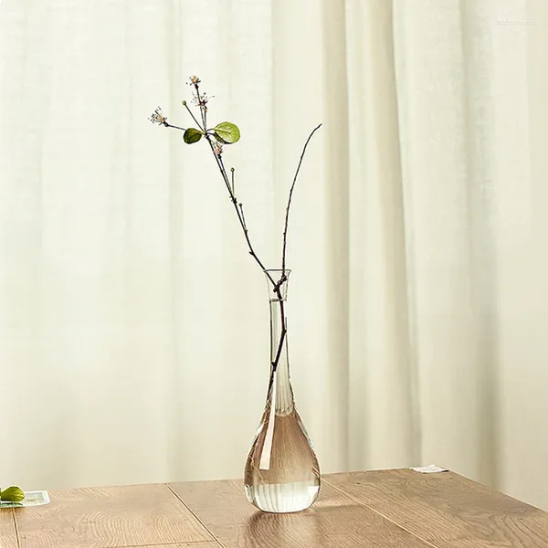 Vasos simples vaso de vidro transparente arranjo de flores garrafas hidroponia planta bonsai recipientes po adereços decorações de casa