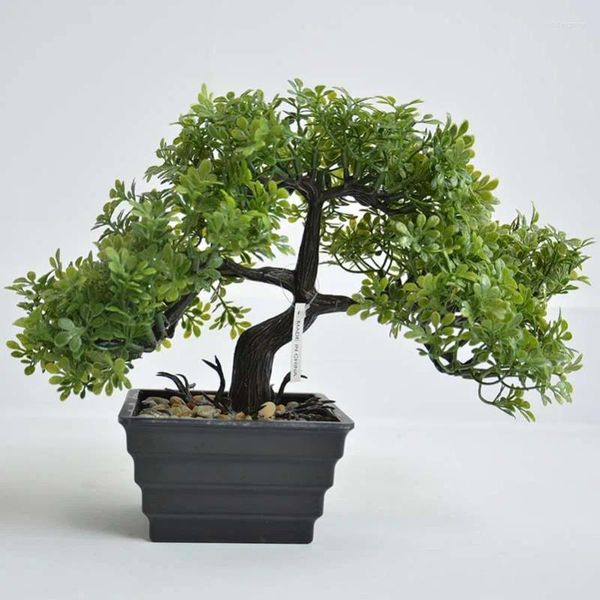 Fiori decorativi 1 pz Piante artificiali Bonsai Pino Vaso di benvenuto Soggiorno Decorazione del giardino Zen Decor