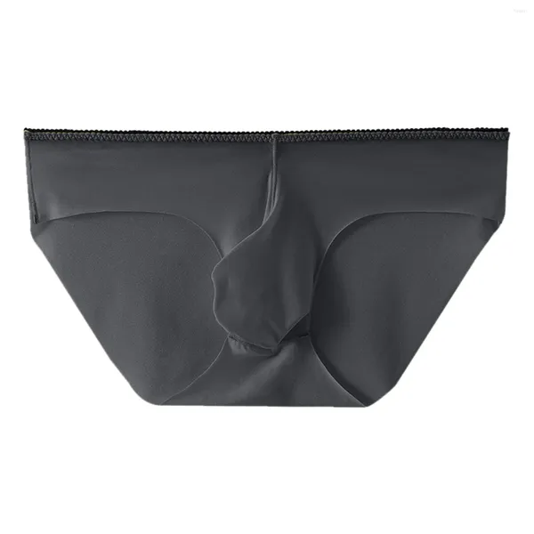 Mutande Slip da uomo Mutandine sexy Traspirante Seta del ghiaccio T-Back Maschio U Convesso Lingerie Bulge Pouch Intimo uomo 4xl