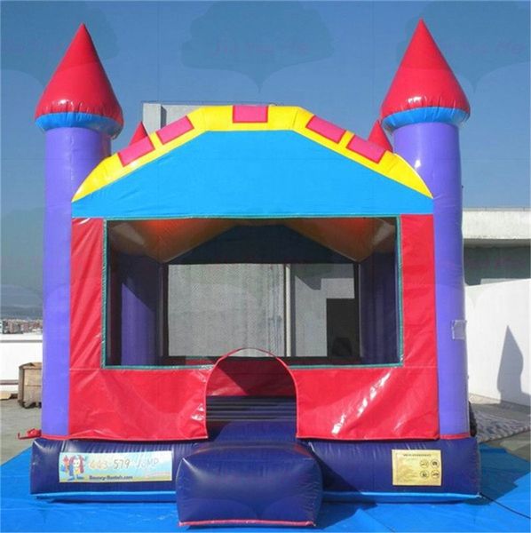 4x4m (13.2x13.2ft) com ventilador comercial quintal trampolim inflável bouncer de ar casa salto saltitante castelo umpers jumpoline para criança
