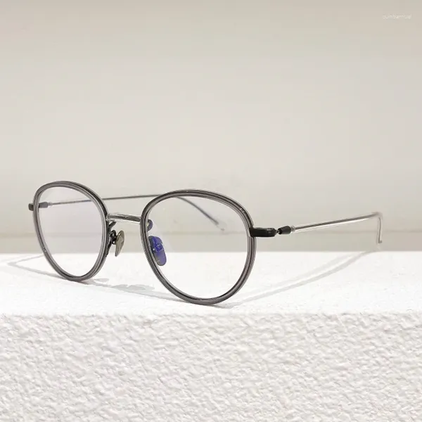 Оправа для солнцезащитных очков, японская GMS-119S I, дизайнерская винтажная круглая оправа из чистого титана, мужская оправа для очков ручной работы, очки для близорукости, женские глаза