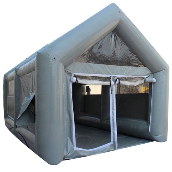 10x6x4mH (33x20x13.2ft) personalizado oxford tenda inflável lavagem de carro capa de garagem móvel oficina de cabine de pintura automotiva com ventilador