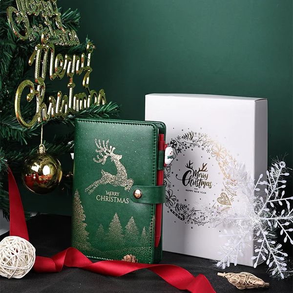 Милый рождественский блокнот с кольцами, спиралью, А6, дневник, альбом для рисования, школьный планировщик, канцелярские принадлежности, записная книжка 240119