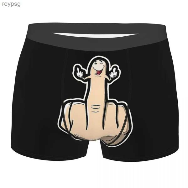 Cuecas mão gesto design dedo médio mostra dedos calcinha masculina roupa interior confortável shorts boxer briefs yq240214