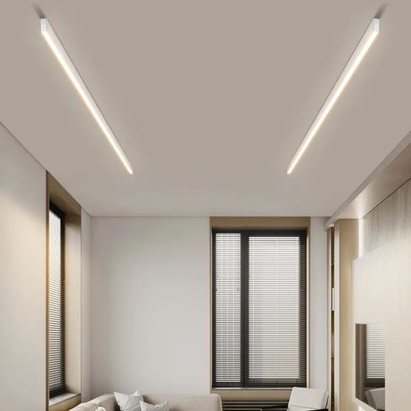 Потолочные светильники длинная полоса поверхностная светодиодная линейная фонарь простая дорожка балкон спальня столовая гостиная черная белая
