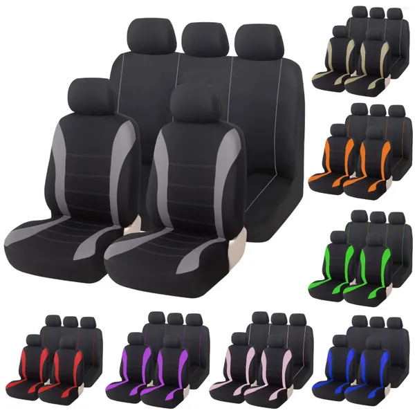 Autositzbezüge, Leder-Mesh-Gewebe-Set, universell passend für die meisten Autos, Schutz-Kissenbezug, atmungsaktiv, kühlend