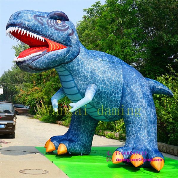 6 мл (20 футов) с воздуходувкой, оптовая продажа, гигантский надувной динозавр, надувной дракон тираннозавра для парка Юрского периода