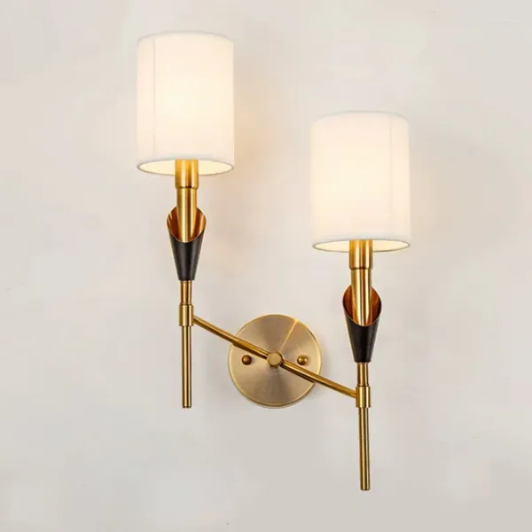 Lâmpadas de parede Art Decor Martini Antique Gold Light Led Sconce para Quarto Igreja Villa Corredor El Espelho Iluminação Interior Luminária