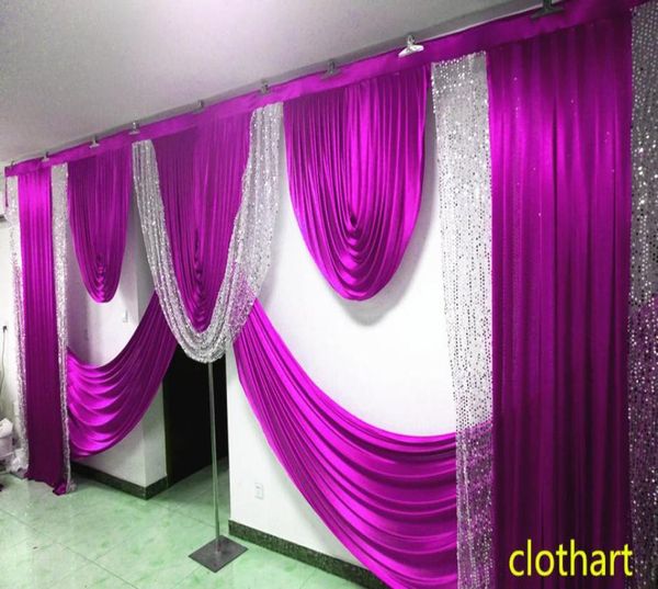 Hochzeits-Pailletten-Girlanden, Dekorationsdesigns, Hochzeit-Stylist-Girlanden für den Hintergrund, Party-Vorhang, Bühnenhintergrund, Vorhänge, 3 m hoch und 6 m hoch, wid1046057